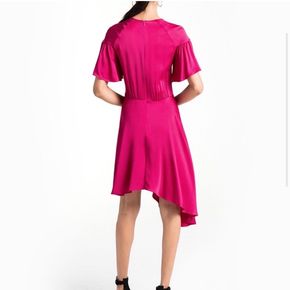 A.L.C. Asymmetrical Berry Tilly Dress Size 6 - Picture 3 of 9